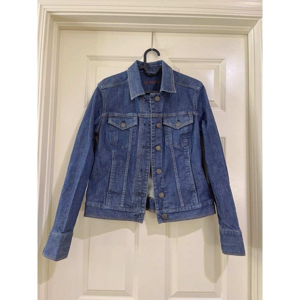 Eddie Bauer Women's Denim Blue Jean Jacket Size Small